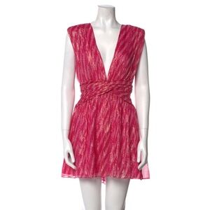 Ramy Brook Pink and Gold Mini Dress